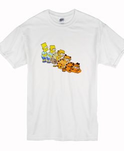 Bart Simpson And Garfield T-Shirt (Oztmu)