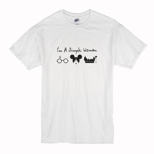 I'm A Simple Woman I Like Harry Potter Disney Mickey Mouse T Shirt (Oztmu)