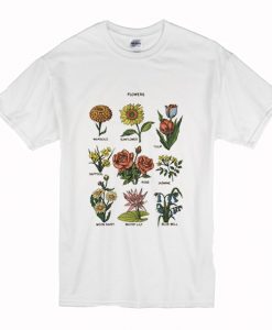 Marigold Sunflower Tulip Flowers T-Shirt (Oztmu)