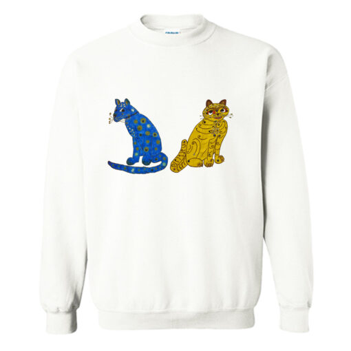 Abba Blue and Yellow Cat Sweatshirt (Oztmu)