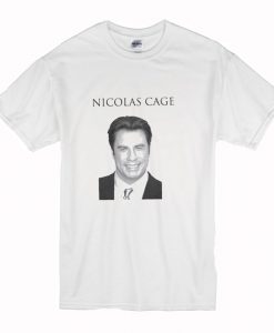 John Travolta Parody Nicolas Cage T-Shirt (Oztmu)