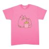 Pusheen The Cat And Stormy Enjoying Popcorn Junior T-Shirt (Oztmu)