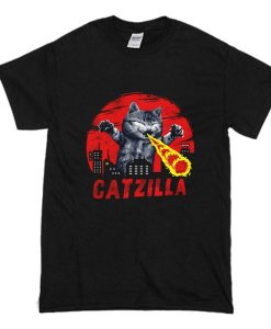 Catzilla Godzilla Parody T Shirt (Oztmu)
