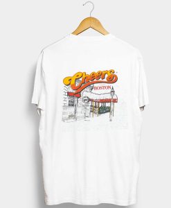 Vintage 90's CHEERS Sitcom American TV T Shirt Back (Oztmu)