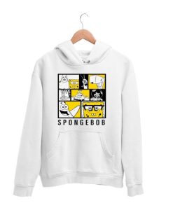 SpongeBob SquarePants Black and Yellow White Hoodie AA