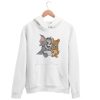 Tom Jerry Cartoon Printed Summer White Hoodie AA