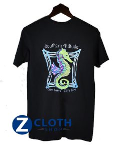 Southern Attitude Seahorse Back T-Shirt AA