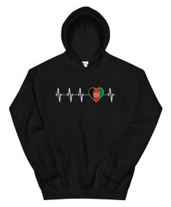 Afghani Heartbeat I Love Afghanistan Heart Flag Hoodie AA