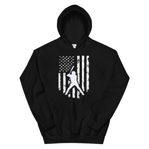American Usa Flag Baseball Hoodie Distressed Hooded Top Hoodie AA