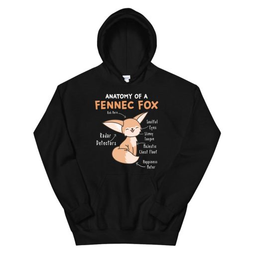 Anatomy Of A Fennec Fox Cute Fox Lover Gift Fennec Fox Hoodie AA