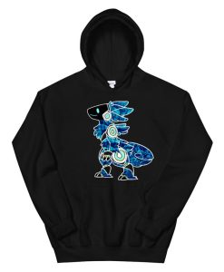 Protogen Furry Fursuit Fursona Sea Blue Pattern Hoodie AP