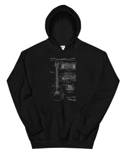 Classic Vintage Patent Print955 Rock Guitar Hoodie AA