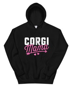 Corgi Mama Puppy Lover Love Dog Mom Hoodie AA