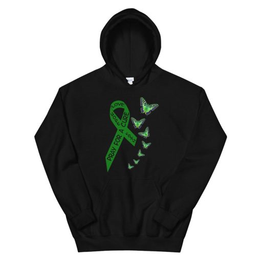 Liver Cancer Awareness Green Ribbon Religious Butterflies Hoodie AA