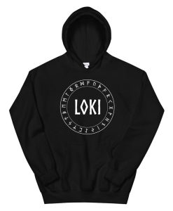 Loki Norse God With Runes Hoodie AA