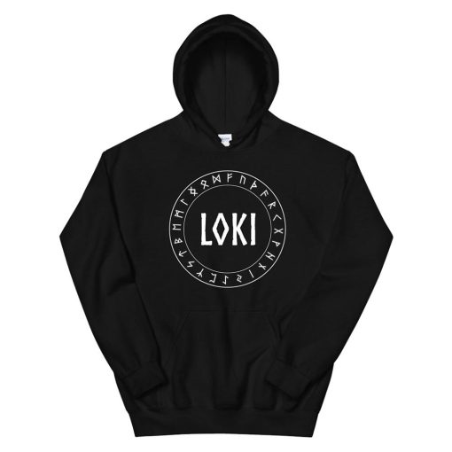 Loki Norse God With Runes Hoodie AA