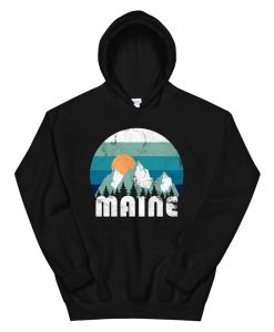 Maine State Retro Vintage Hoodie AP