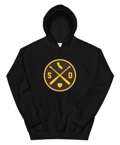 San Diego Baseball Bat Sd Patch Hoodie AA