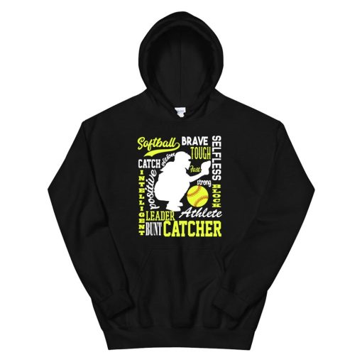 Girls Softball Catcher Great For Teens Traits Of A Catcher Hoodie AA