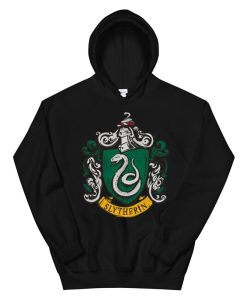 Harry Potter Drawn Slytherin Crest Hoodie AA
