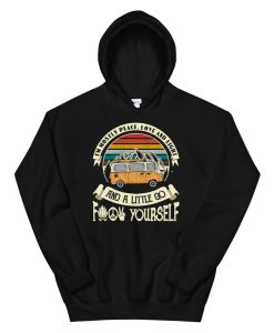 I’m Mostly Peace Love And Lightanda Little Go Hippie Van Hoodie AA