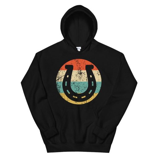 Horseshoe Retro Style Lucky Hoodie AA