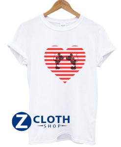 Striped Heart T-Shirt AA