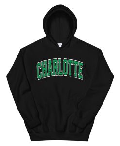 Charlotte Nc North Carolina Varsity Style Green Text Hoodie AA