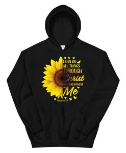 Christian Bible Verse Philippians3 Sunflower Hoodie AA